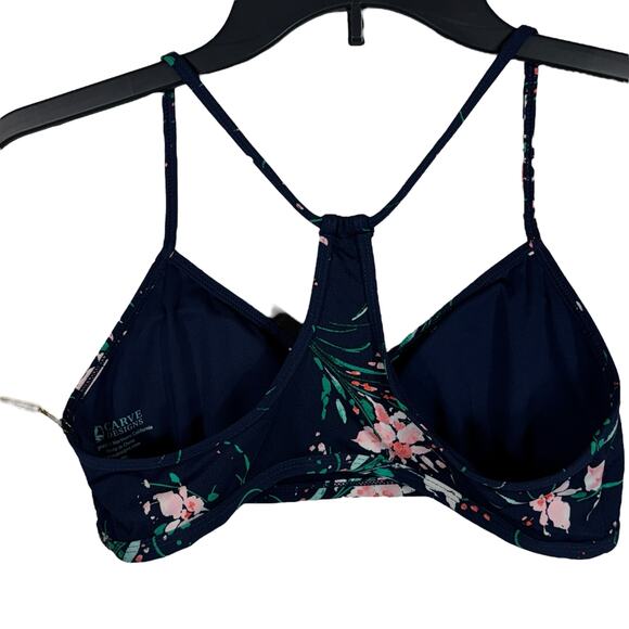 Carve Designs Small Stinson Bikini Swim Top Floral UPF 50+ Stretch Padded Cups - Picture 3 of 7